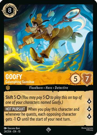 Goofy - Galumphing Gumshoe (24/204) - WITW - Super Rare - Cold Foil