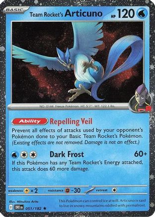 Team Rocket's Articuno (051/182) - MCP  - Promo - Holofoil