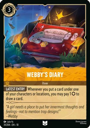 Webby's Diary (31/204) - WITW - Uncommon - Cold Foil