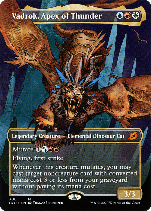 Vadrok, Apex of Thunder (IKO-308) - mythic: (Showcase) (Borderless)