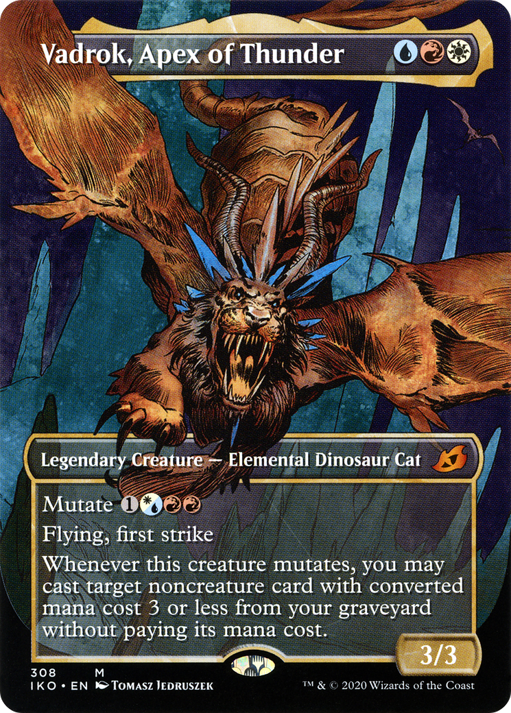 Vadrok, Apex of Thunder (IKO-308) - mythic: (Showcase) (Borderless) - Foil