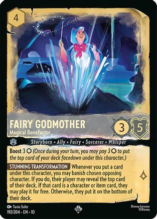 Fairy Godmother - Magical Benefactor (192/204) - WITW - Super Rare - Cold Foil