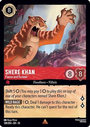 Shere Khan - Fierce and Furious (128/204) - WITW - Rare - Cold Foil