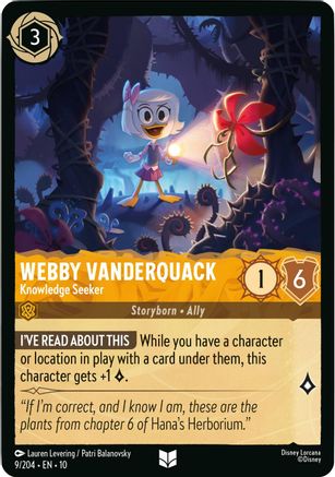 Webby Vanderquack - Knowledge Seeker (9/204) - WITW - Uncommon - Cold Foil