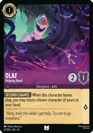 Olaf - Helping Hand (57/204) - WITW - Uncommon - Cold Foil