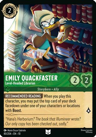 Emily Quackfaster - Level-Headed Librarian (80/204) - WITW - Uncommon