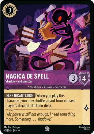 Magica De Spell - Shadowy and Sinister (41/204) - WITW - Common - Cold Foil