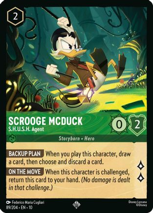 Scrooge McDuck - S.H.U.S.H. Agent (89/204) - WITW - Super Rare - Cold Foil