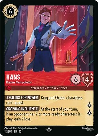 Hans - Brazen Manipulator (117/204) - WITW - Super Rare - Cold Foil