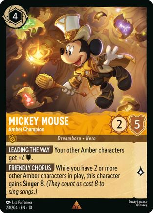 Mickey Mouse - Amber Champion (23/204) - WITW - Rare