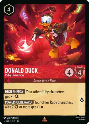 Donald Duck - Ruby Champion (121/204) - WITW - Rare