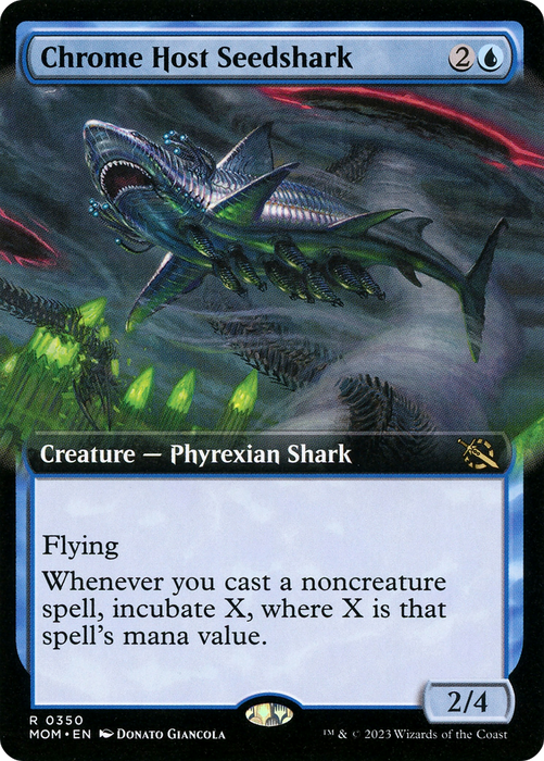 Chrome Host Seedshark (MOM-350) - rare: (Extended Art)