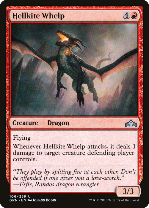Hellkite Whelp (GRN-106) - uncommon - Foil
