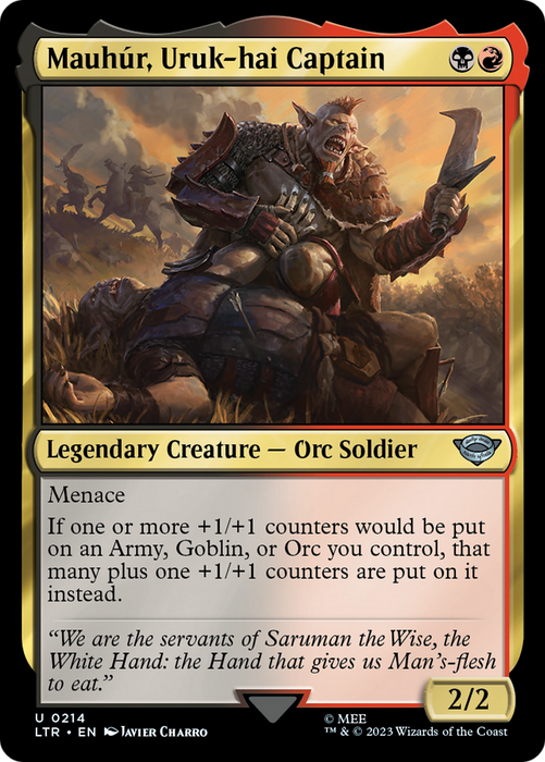 Mauhúr, Uruk-hai Captain (LTR-214) - uncommon - Foil