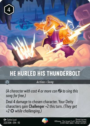He Hurled His Thunderbolt (Epic) (222/204) - WITW - Epic - Holofoil