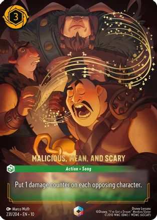 Malicious, Mean, and Scary (Enchanted) (231/204) - WITW - Enchanted - Holofoil