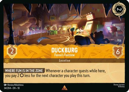 Duckburg - Funso's Funzone (34/204) - WITW - Rare - Cold Foil
