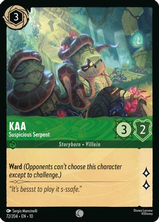 Kaa - Suspicious Serpent (72/204) - WITW - Common - Cold Foil