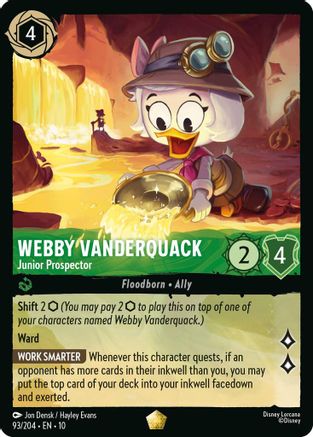 Webby Vanderquack - Junior Prospector (93/204) - WITW - Legendary