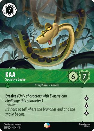 Kaa - Secretive Snake (Epic) (212/204) - WITW - Epic - Holofoil
