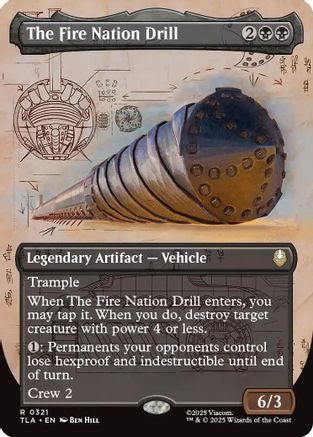 The Fire Nation Drill (Borderless) (TLA-321) - rare