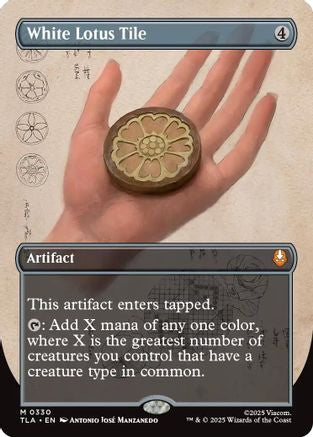 White Lotus Tile (Borderless) (TLA-330) - mythic