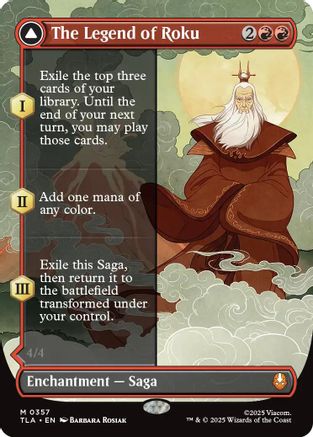 The Legend of Roku (Borderless) (TLA-357) - mythic - Foil