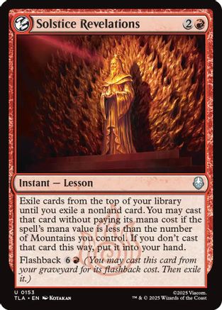 Solstice Revelations (TLA-153) - uncommon