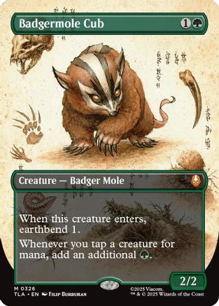 Badgermole Cub (Borderless) (TLA-326) - mythic - Foil
