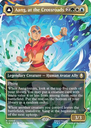 Aang, at the Crossroads (Borderless) (TLA-304) - rare - Foil