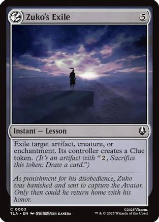 Zuko's Exile (TLA-003) - common - Foil