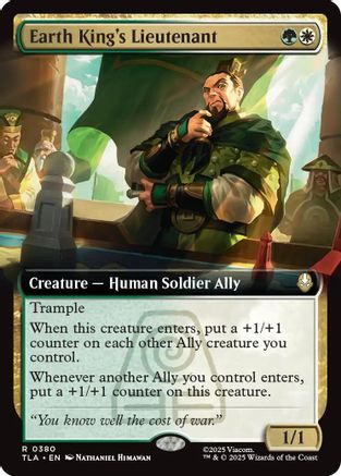 Earth King's Lieutenant (Extended Art) (TLA-380) - rare - Foil