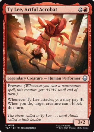 Ty Lee, Artful Acrobat (TLA-158) - uncommon