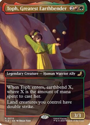 Toph, Greatest Earthbender (Borderless) (TLE-070) - mythic