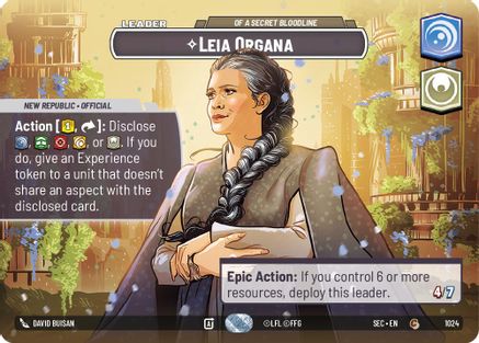 Leia Organa - Of A Secret Bloodline (Showcase) (1024) - SOP - Common - Foil