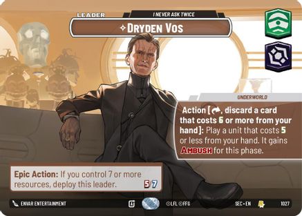 Dryden Vos - I Never Ask Twice (Showcase) (1027) - SOP - Rare - Foil