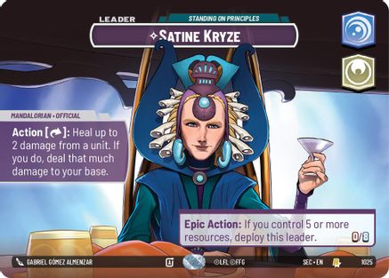 Satine Kryze - Standing on Principles (Showcase) (1025) - SOP - Rare - Foil