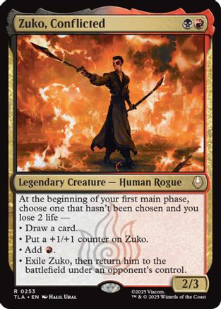 Zuko, Conflicted (TLA-253) - uncommon