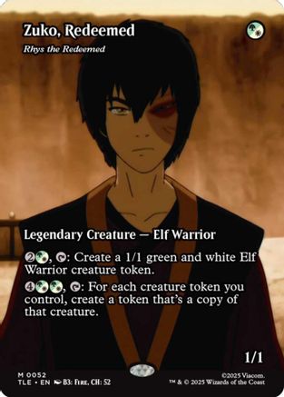 Zuko, Redeemed - Rhys the Redeemed (Borderless) (TLE-052) - uncommon - Foil