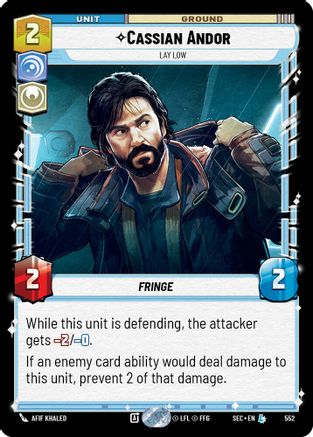 Cassian Andor - Lay Low (Foil) (552) - SOP - Legendary - Foil