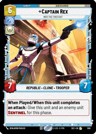 Captain Rex - Into the Firefight (Foil) (558) - SOP - Rare - Foil