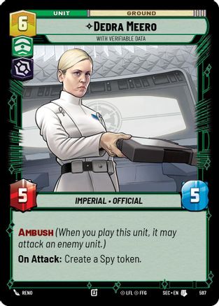 Dedra Meero - With Verifiable Data (Foil) (597) - SOP - Uncommon - Foil