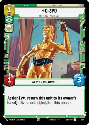C-3PO - Anything I Might Do? (Foil) (603) - SOP - Uncommon - Foil
