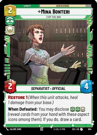 Mina Bonteri - Stop This War (Foil) (604) - SOP - Uncommon - Foil