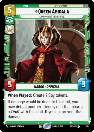 Queen Amidala - Championing Her People (Foil) (611) - SOP - Legendary - Foil