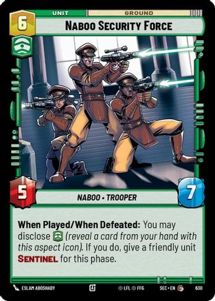 Naboo Security Force (Foil) (630) - SOP - Common - Foil