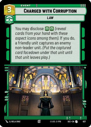 Charged with Corruption (Foil) (637) - SOP - Uncommon - Foil