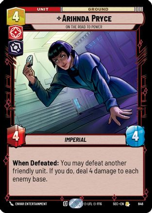Arihnda Pryce - On the Road to Power (Foil) (646) - SOP - Rare - Foil