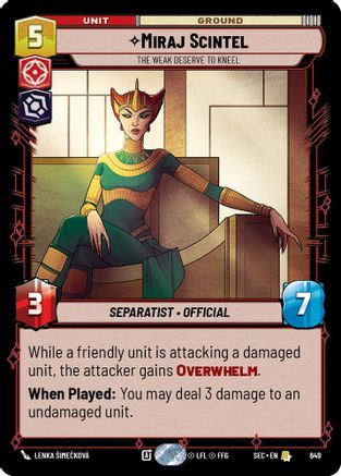 Miraj Scintel - The Weak Deserve to Kneel (Foil) (649) - SOP - Rare - Foil