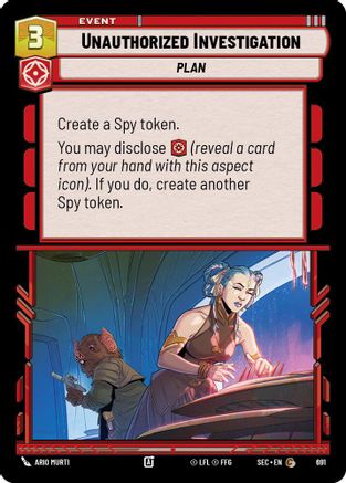 Unauthorized Investigation (Foil) (691) - SOP - Common - Foil